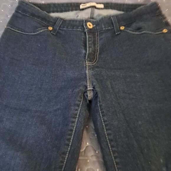 Levi's Altered Cropped Blue Jeans size 14 - Picture 2 of 7